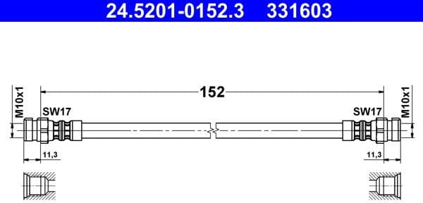 Brake Hose 24.5201-0152.3 - image 2