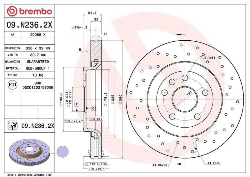 Brake Disc XTRA LINE - Xtra 09.N236.2X - image 3
