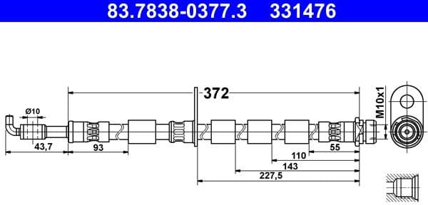 Brake Hose 83.7838-0377.3 - image 2
