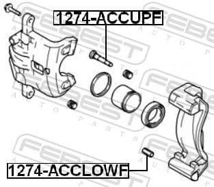Guide Bolt, brake caliper 1274-ACCLOWF - image 2