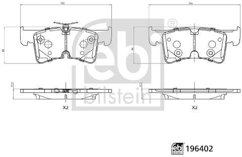 Brake Pad Set, disc brake 196402