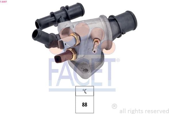 Thermostat, coolant Made in Italy - OE Equivalent 7.8497