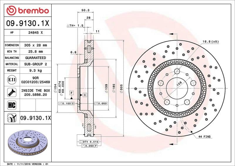 Brake Disc XTRA LINE - Xtra 09.9130.1X - image 3