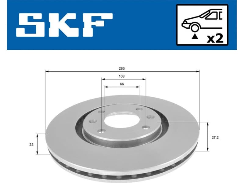 Brake Disc VKBD 80650 V2 - image 2