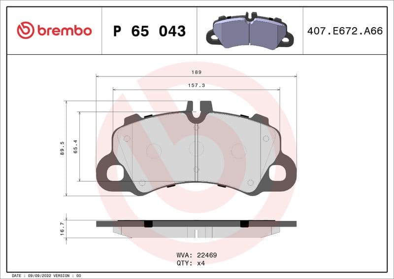 Brake Pad Set, disc brake PRIME LINE P65043 - image 2