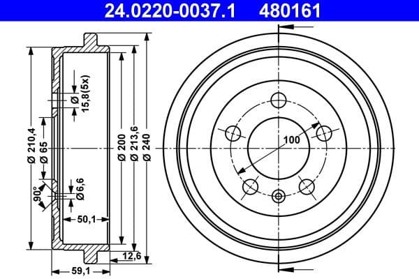 Brake Drum 24.0220-0037.1 - image 2