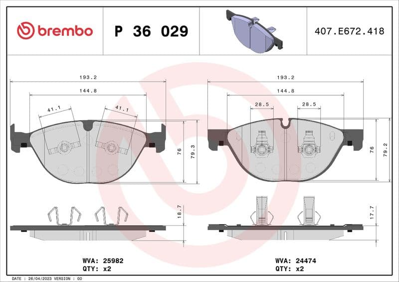 Brake Pad Set, disc brake PRIME LINE P 36 029 - image 3