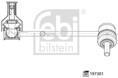 Link/Coupling Rod, stabiliser bar 197301