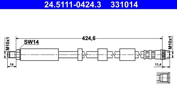 Brake Hose 24.5111-0424.3 - image 2
