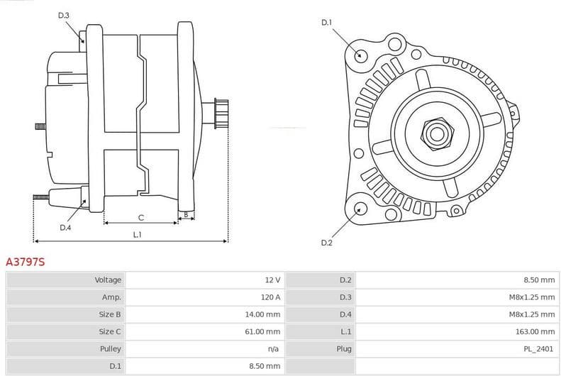 Alternator AS A3797S - image 5