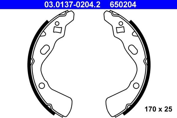 Brake Shoe Set 03.0137-0204.2 - image 2