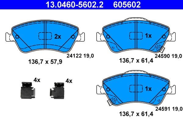 Brake Pad Set, disc brake 13.0460-5602.2 - image 2