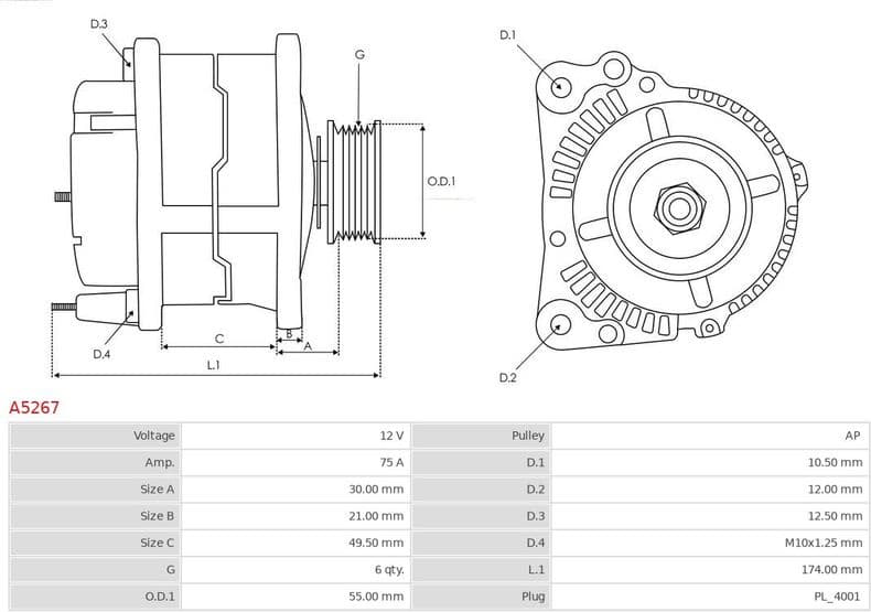 Alternator AS A5267 - image 4