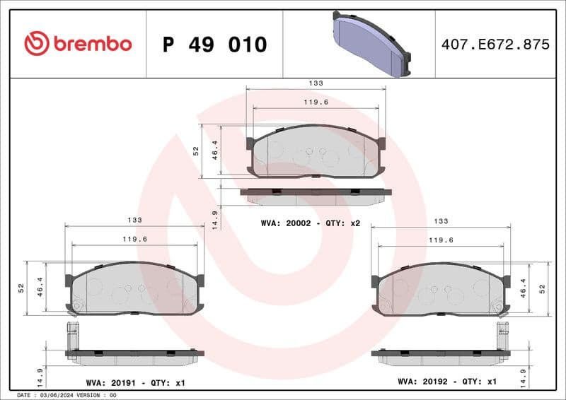Brake Pad Set, disc brake PRIME LINE P49010 - image 3