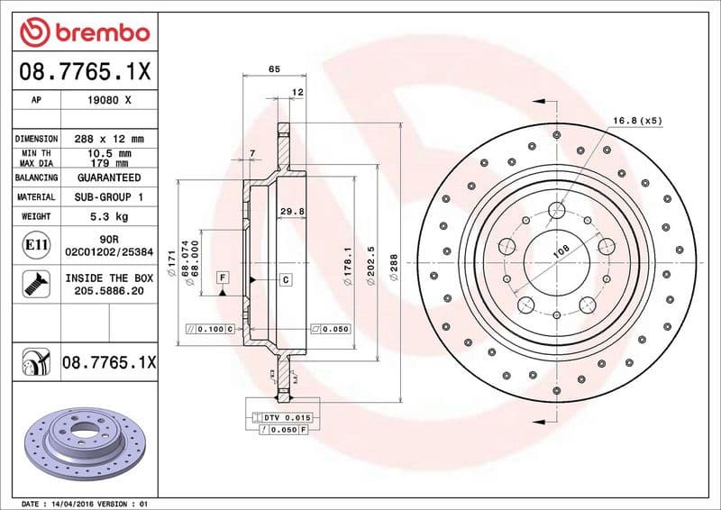 Brake Disc XTRA LINE - Xtra 08.7765.1X - image 3