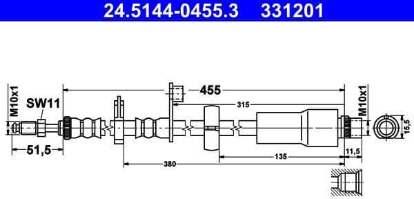 Brake Hose 24.5144-0455.3 - image 2