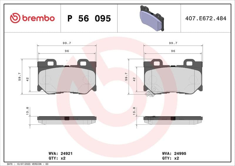 Brake Pad Set, disc brake PRIME LINE P56095 - image 3