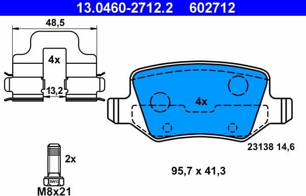 Brake Pad Set, disc brake 13.0460-2712.2 - image 3