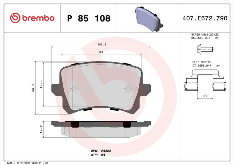 Brake Pad Set, disc brake PRIME LINE P85108 - image 3