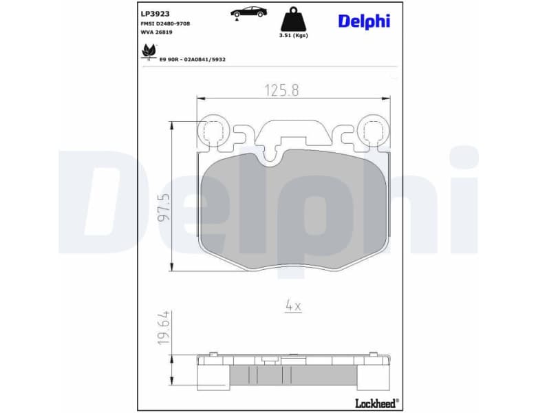 Brake Pad Set, disc brake LP3923