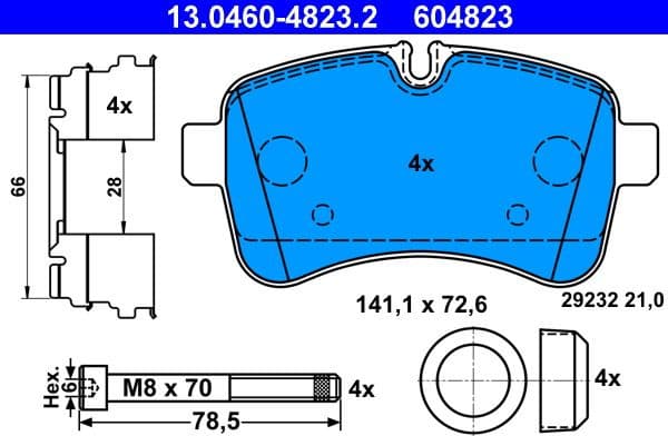 Brake Pad Set, disc brake 13.0460-4823.2 - image 2
