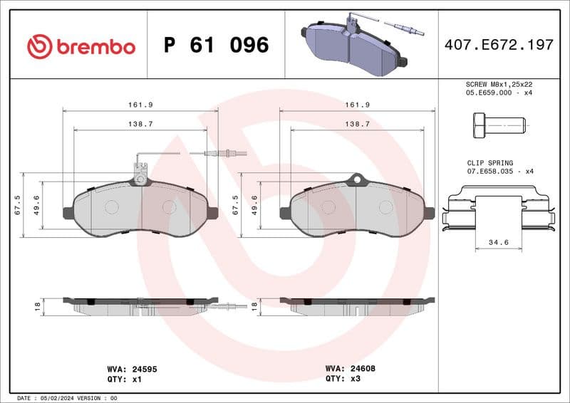 Brake Pad Set, disc brake PRIME LINE P61096 - image 3
