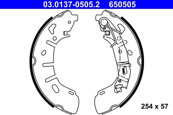Brake Shoe Set 03.0137-0505.2 - image 2