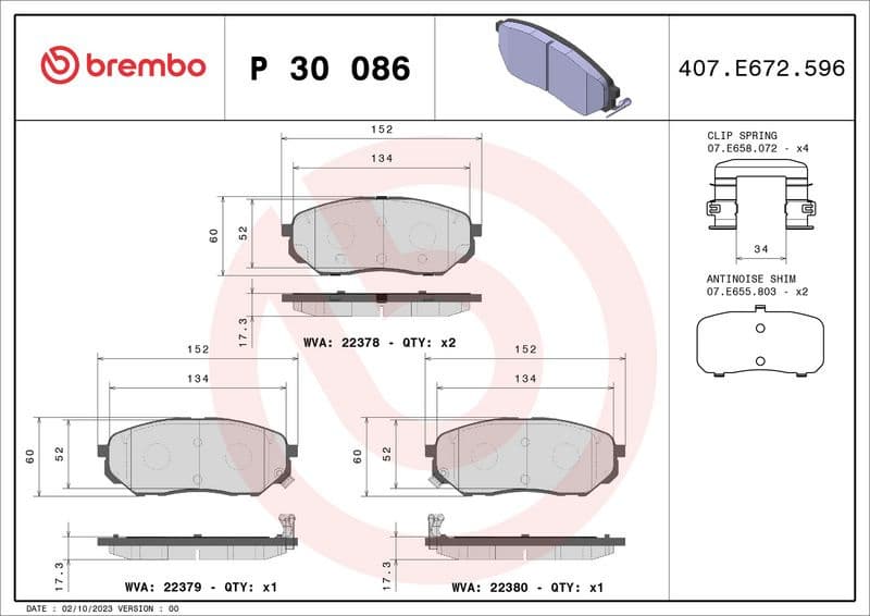 Brake Pad Set, disc brake PRIME LINE P30086 - image 3