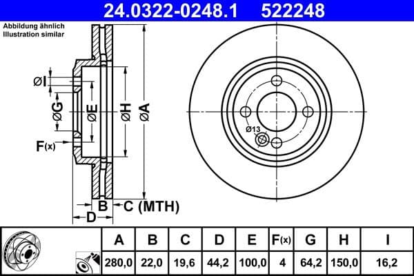 Brake Disc PowerDisc 24.0322-0248.1 - image 2