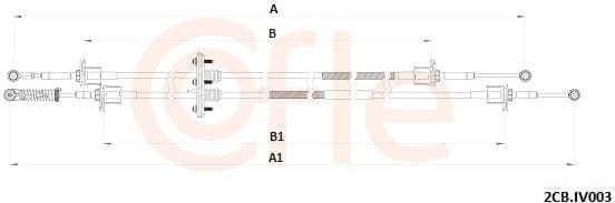 Cable Pull, manual transmission 92.2CB.IV003