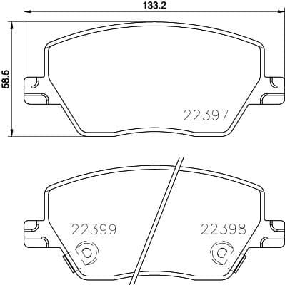 Brake Pad Set, disc brake 8DB 355 025-111