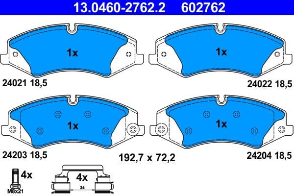 Brake Pad Set, disc brake 13.0460-2762.2 - image 3