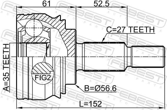 Joint Kit, drive shaft 2410-MEGIII - image 2