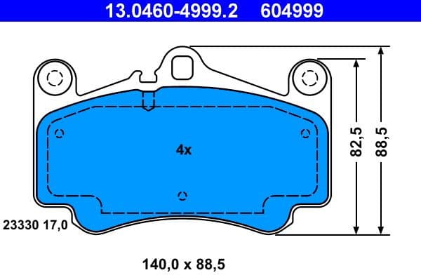 Brake Pad Set, disc brake 13.0460-4999.2 - image 2