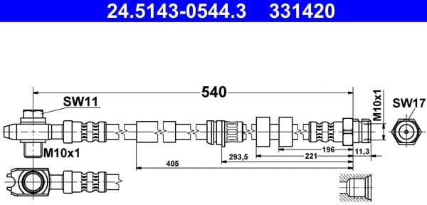 Brake Hose 24.5143-0544.3 - image 2