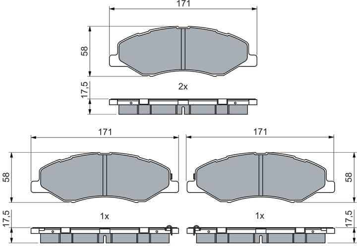 Brake Pad Set, disc brake 0986460068 - image 2