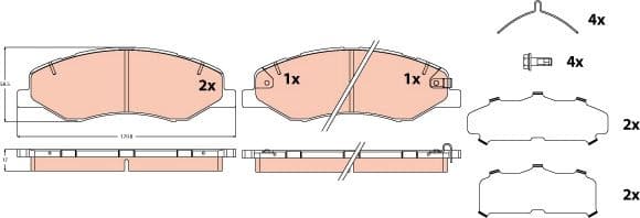Brake Pad Set, disc brake GDB2474