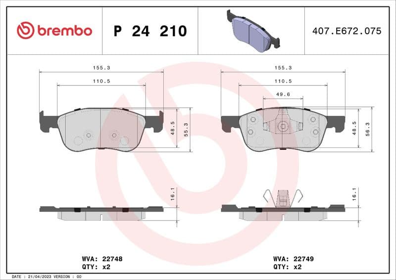 Brake Pad Set, disc brake PRIME LINE P24210 - image 2