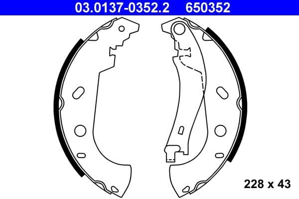 Brake Shoe Set 03.0137-0352.2 - image 2