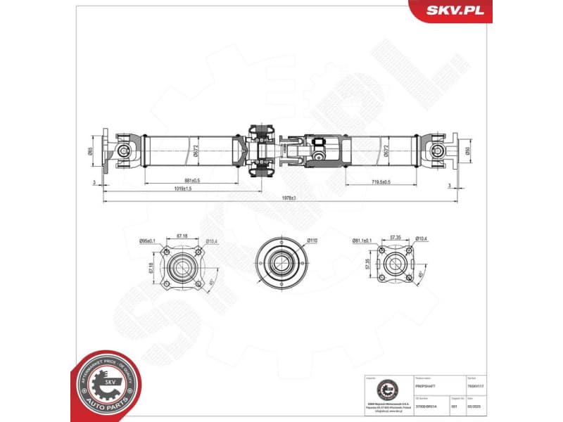 Drive Shaft 76SKV117 - image 2