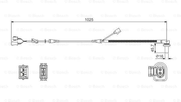 Sensor, wheel speed 0986594002