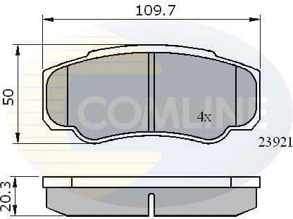 Brake pads rear CBP01042