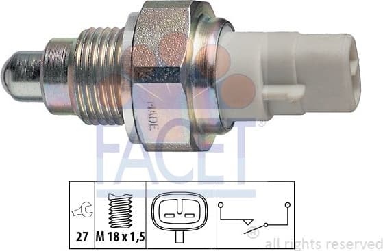 Switch, reverse light Made in Italy - OE Equivalent 7.6111 - image 2