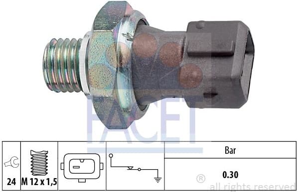 Oil Pressure Switch Made in Italy - OE Equivalent 7.0071