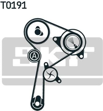 Timing belt kit with water pump SKF VKMC 06134-1 - image 4