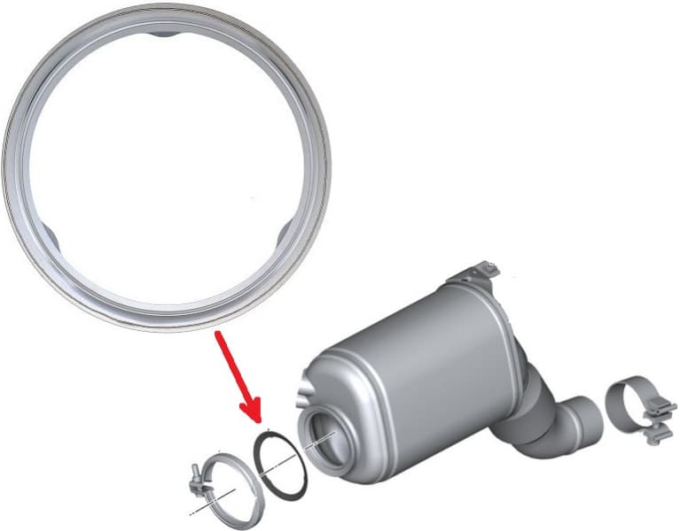 Gasket exhaust pipe manifold DPF 100-927 - image 2