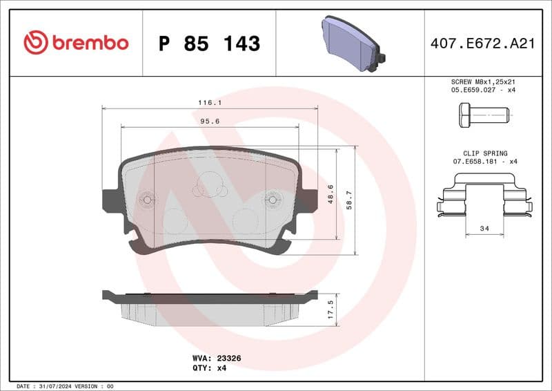 Brake Pad Set, disc brake PRIME LINE P85143 - image 3