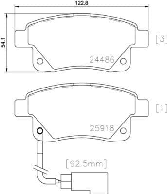 Brake Pad Set, disc brake PRIME LINE P24066 - image 3