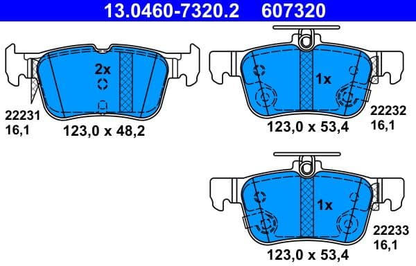 Brake Pad Set, disc brake 13.0460-7320.2 - image 2