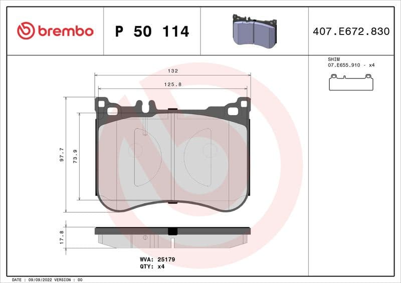 Brake Pad Set, disc brake PRIME LINE P50114 - image 3